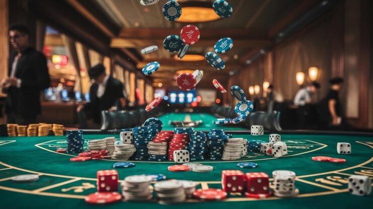 Live Dream Gaming dealer studio with multiple camera feeds and gaming table